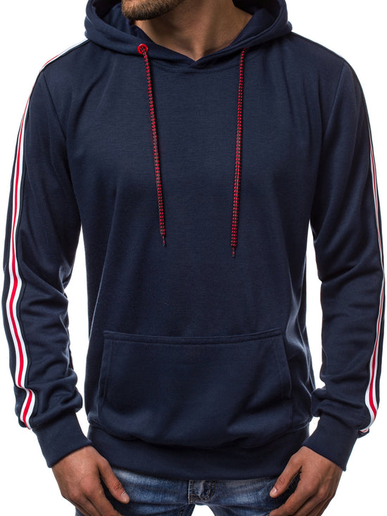 Hoodie Jumper Fashion Line Splicing Mens