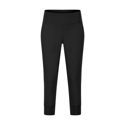 Womens Workout Running Capris Leggings Pocket Tummy Control High Waist Yoga Pants