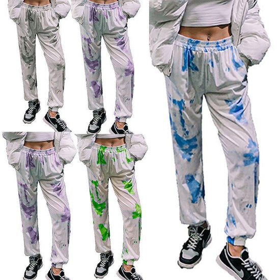 Fashion Tie Dye Sweatpants Women Cotton Trousers High Street Joggers Casual Style