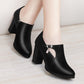 With all-match shoes 2021 spring new high-heeled shoes with thick women and middle-aged lady mother shoe leather shoes