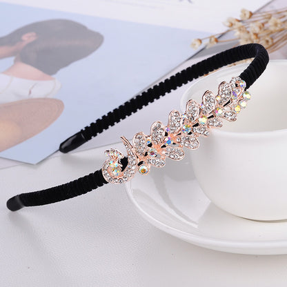 Rhinestone Bow Headband For Women Head Accessories