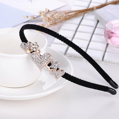 Rhinestone Bow Headband For Women Head Accessories