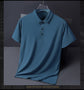 Breathable Lapel Short Sleeved T Shirt For Men