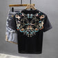 Xingshi Embroidered Short-sleeved T-shirt For Men