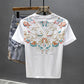 Xingshi Embroidered Short-sleeved T-shirt For Men