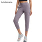 Womens Workout Running Capris Leggings Pocket Tummy Control High Waist Yoga Pants