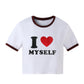 Letter Print Short-sleeve T-shirt For Women